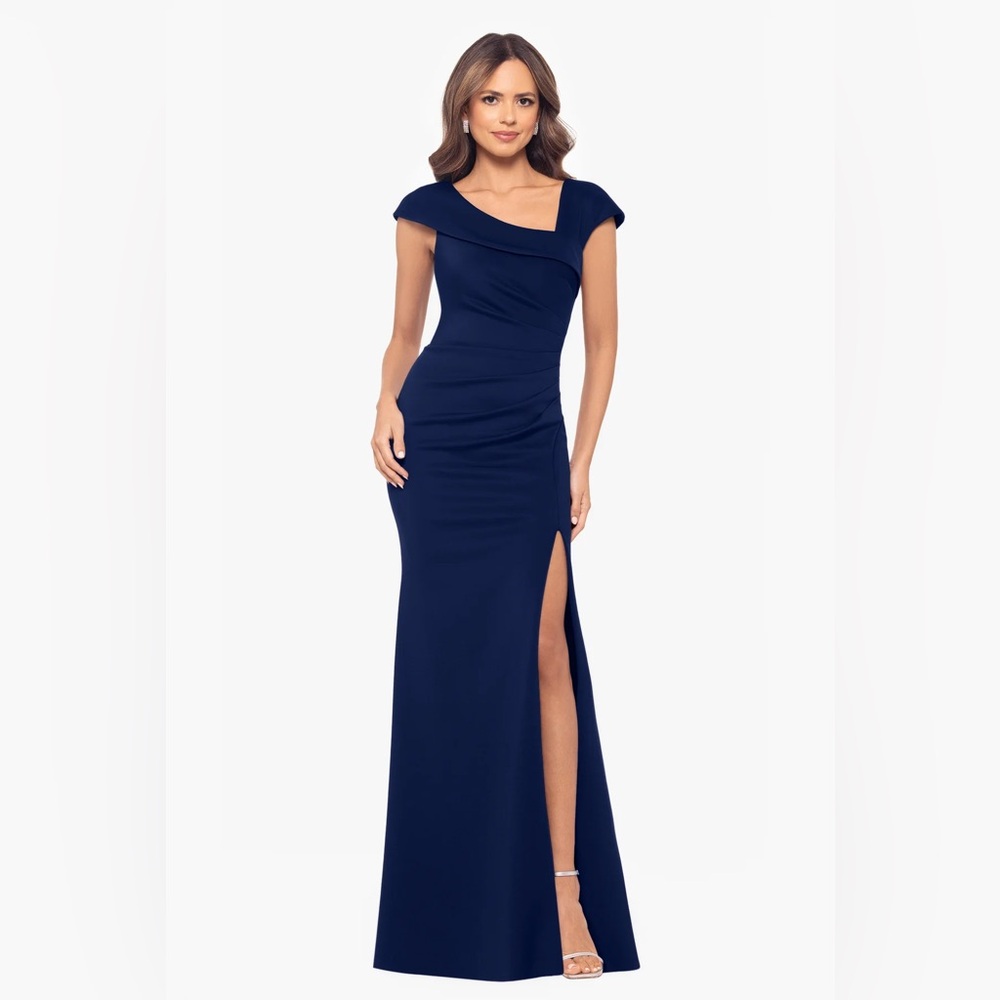 Xscape Navy Blue Maxi Dress